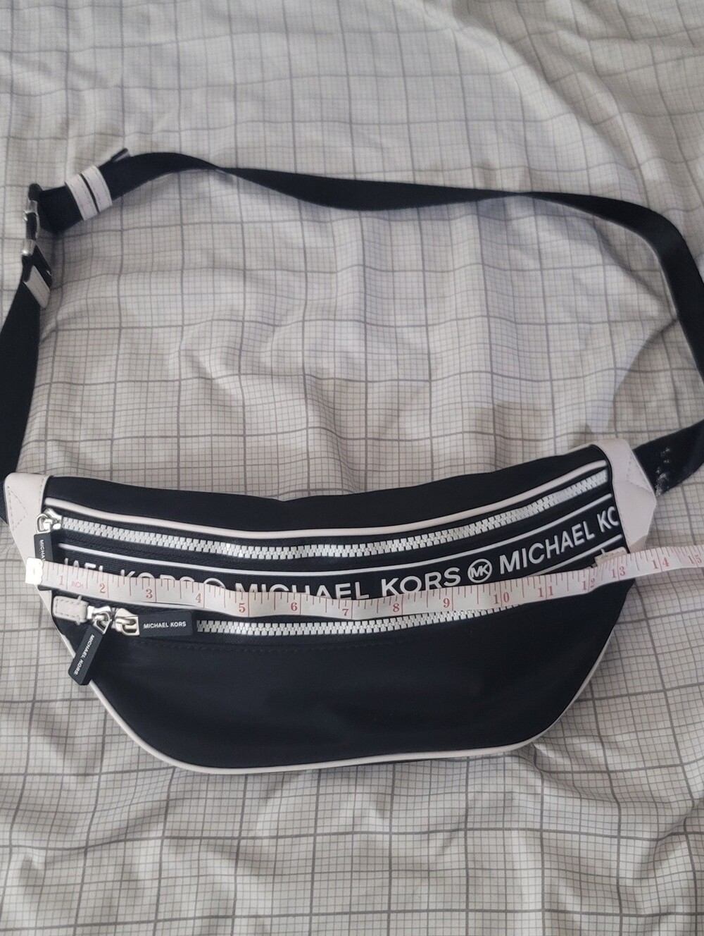 Michael Kors Black and White Logo Belt Bag